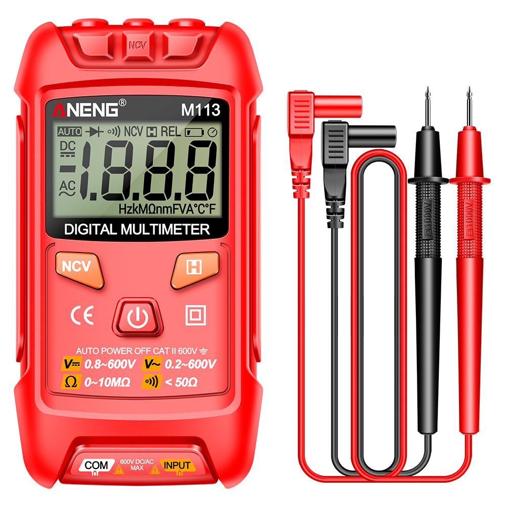 ANENG M113 Mini Digital Multimeter AC/DC Voltage Meter 1999 Counts Multimetro Ohm NCV Electricity Tools Measuring Instruments - ANENG TOOLS