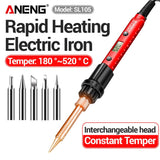 ANENG SL105 Electric Soldering Iron Kit Professional Digital Display Adjustable Temperature Welding Solder Repair Tools - ANENG TOOLS