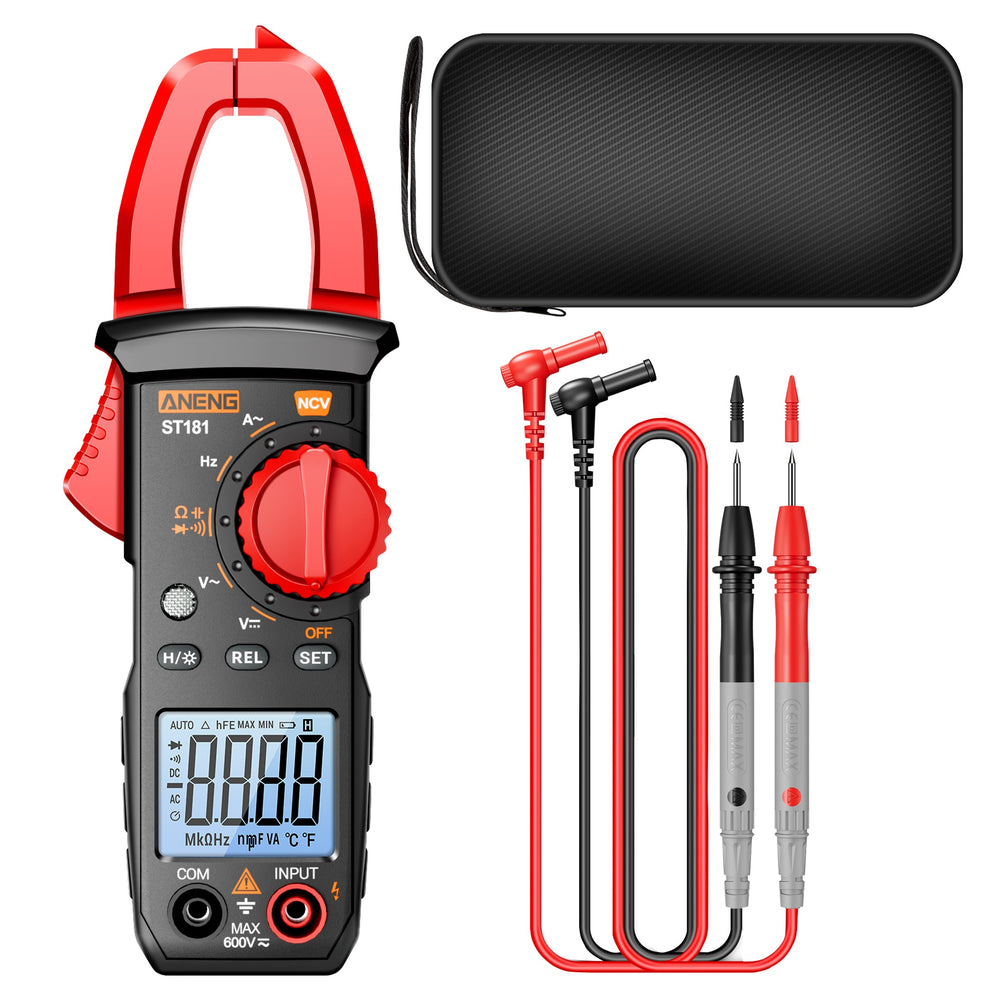 ANENG ST181 Digital Clamp Meter Car Amp Hz Capacitance NCV 4000 Counts Multimeter AC Current Ammeter Voltage Ohm Tester tools - ANENG