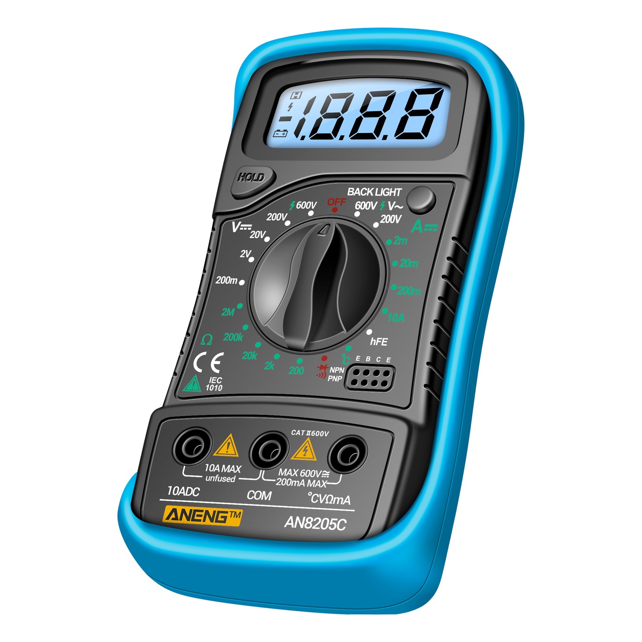 ANENG AN8205C Digital Multimeter AC/DC Ammeter Volt Ohm Multimetro Tester Meter With Thermocouple LCD Backlight Portable