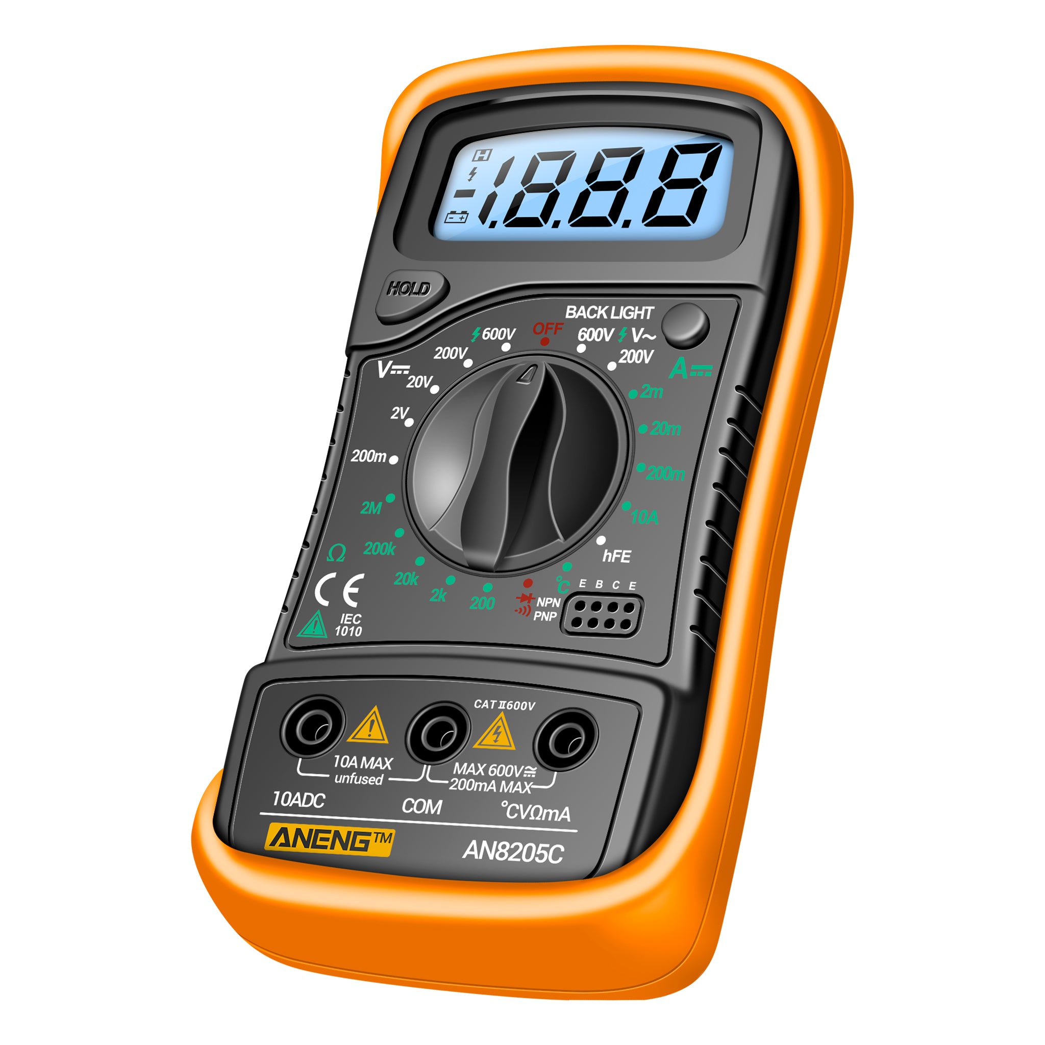 ANENG AN8205C Digital Multimeter AC/DC Ammeter Volt Ohm Multimetro Tester Meter With Thermocouple LCD Backlight Portable