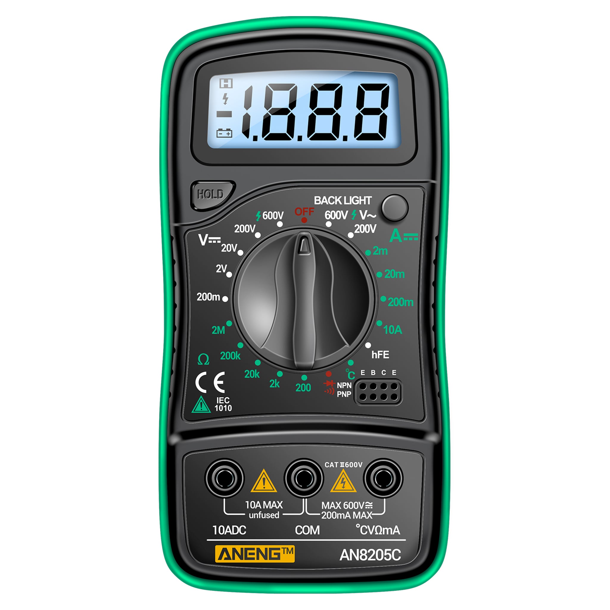 ANENG AN8205C Digital Multimeter AC/DC Ammeter Volt Ohm Multimetro Tester Meter With Thermocouple LCD Backlight Portable