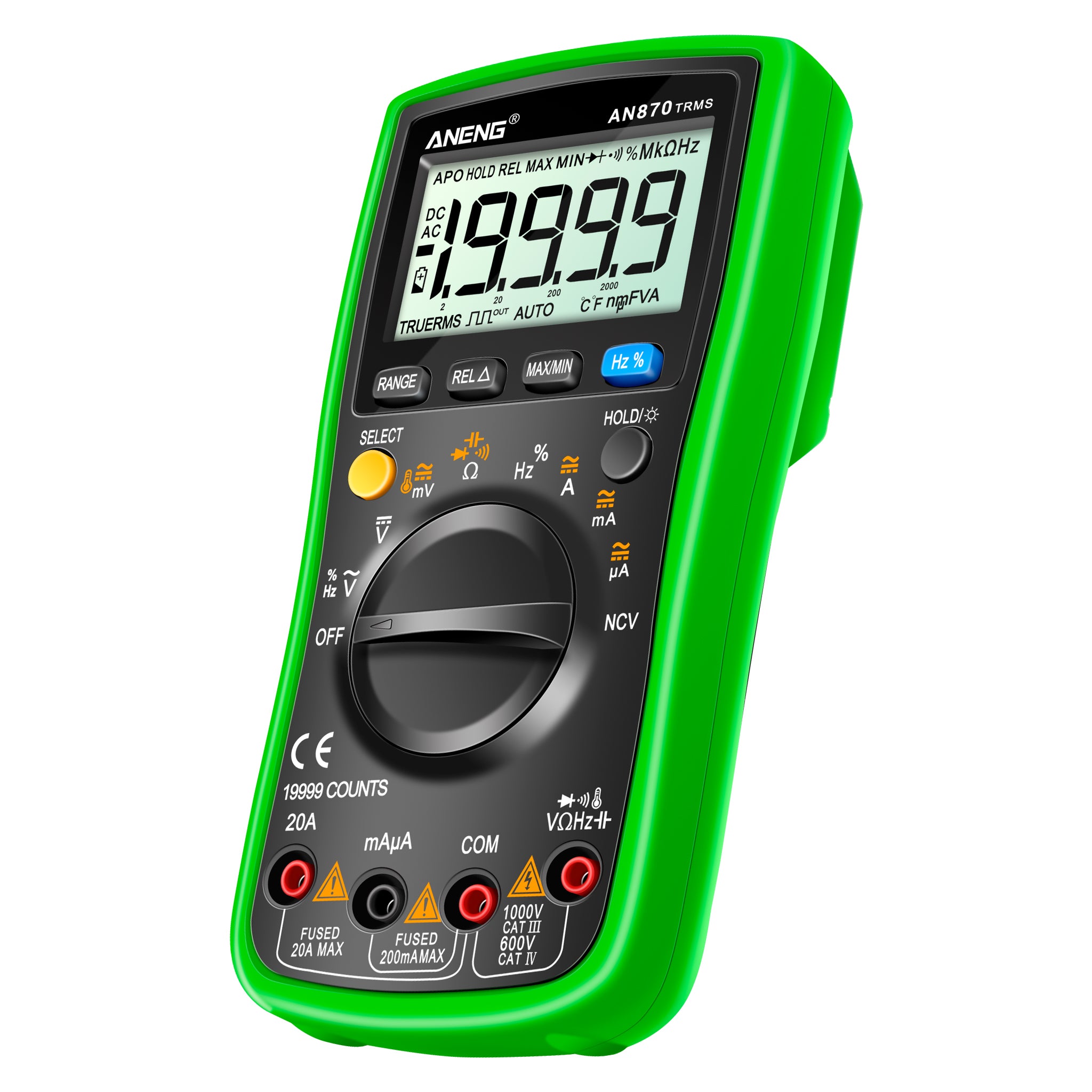 ANENG AN870 Digital Multimeter 19999 Counts True Rms Multimeters Transistor Tester Voltimetro Profesional Capacitance Meter