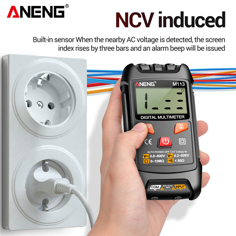 ANENG M113 Mini Digital Multimeter AC/DC Voltage Meter 1999 Counts Multimetro Ohm NCV Electricity Tools Measuring Instruments