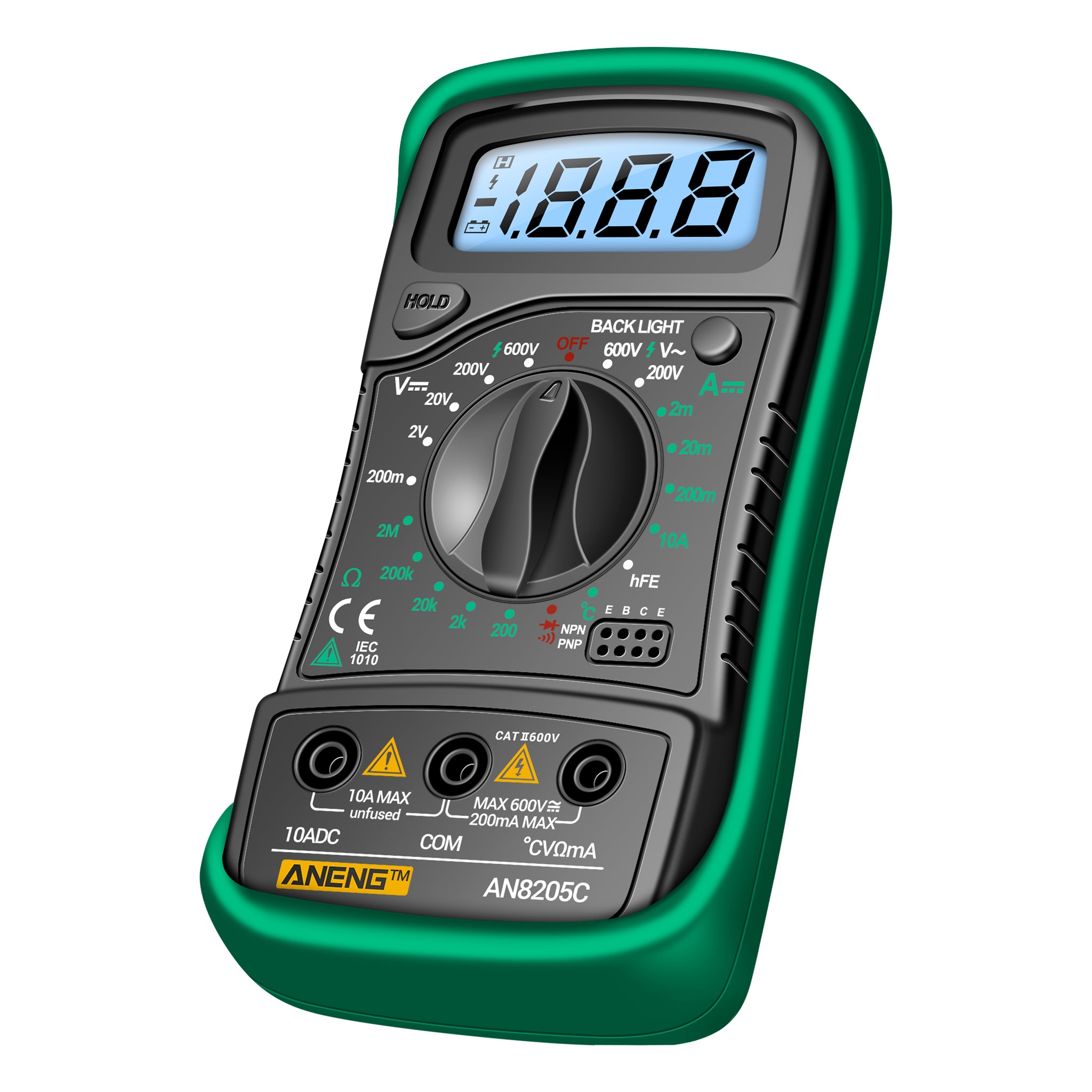 ANENG AN8205C Digital Multimeter AC/DC Ammeter Volt Ohm Multimetro Tester Meter With Thermocouple LCD Backlight Portable
