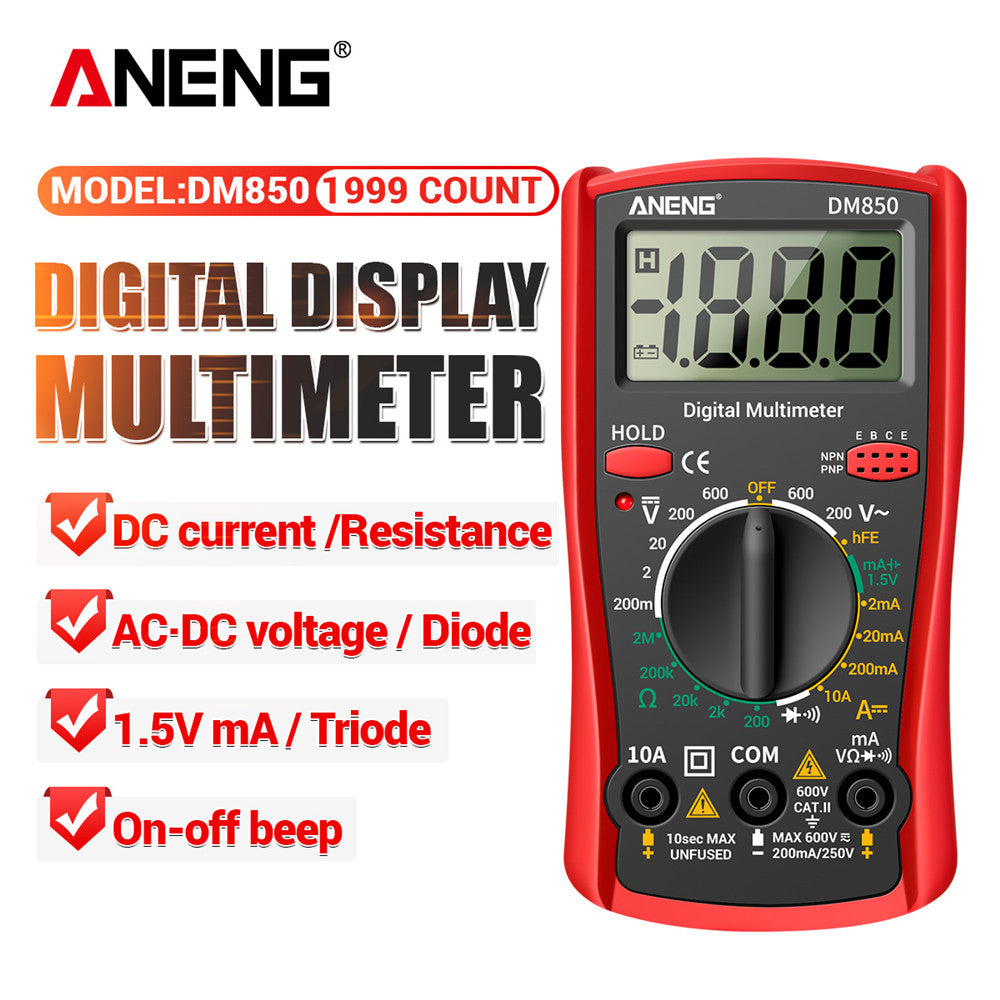 ANENG DM850 Automatic Digital Multimeter Professional multimetro AC/DC Votage Tester 1999 Counts Ohm Ammeter Electric Tools