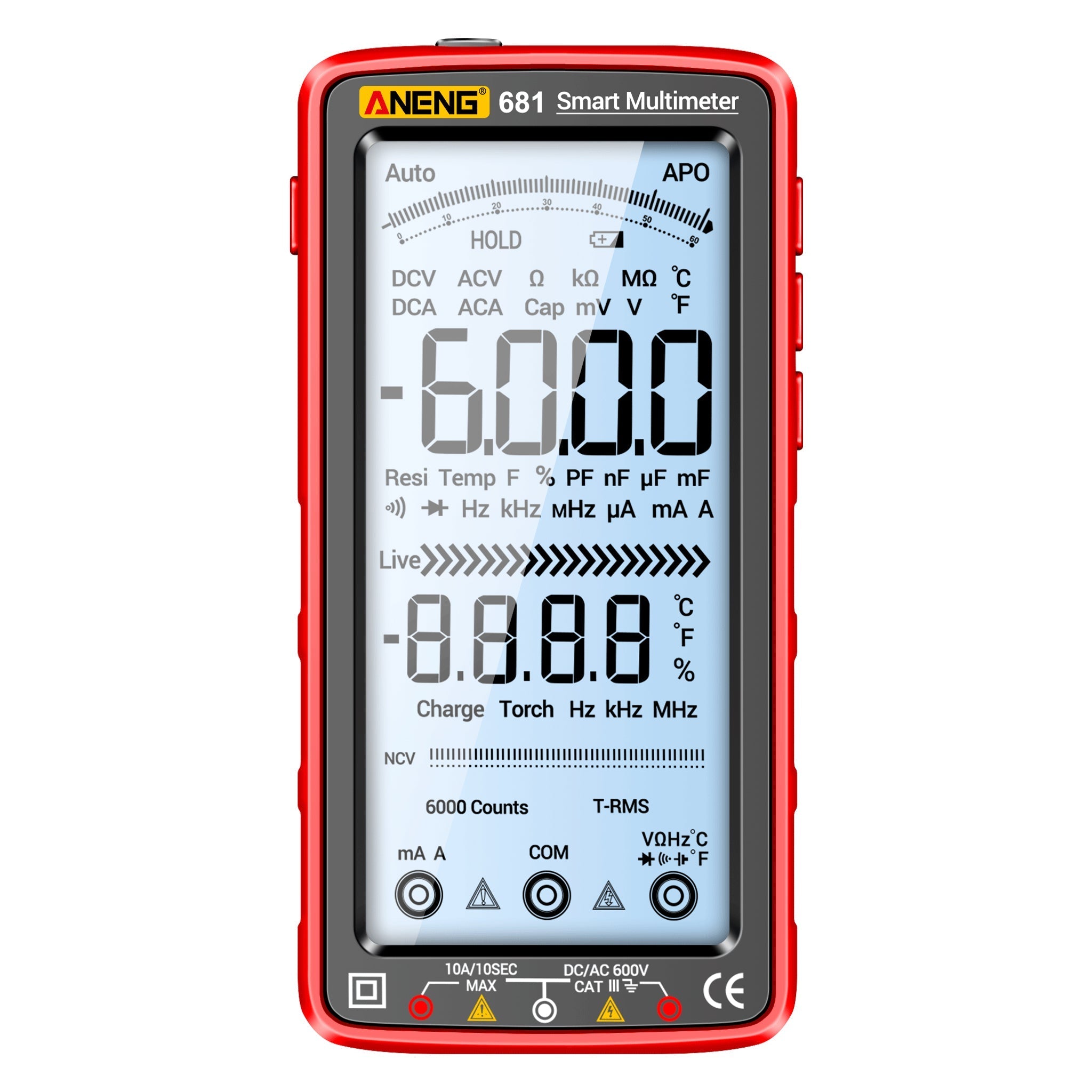 ANENG 681 Rechargable Digital Professional Multimeter Non-contact Voltage Tester