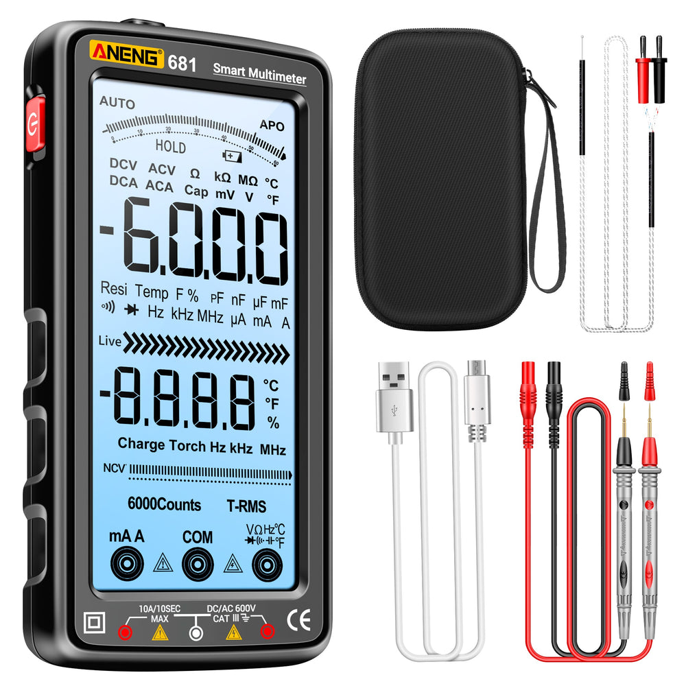 ANENG 681 Rechargeable Digital Multimeter with NCV Tester