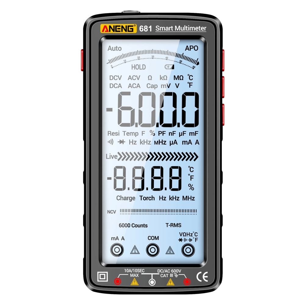 ANENG 681 Rechargable Digital Professional Multimeter NCV Tester AC/DC Voltage Meter - ANENG TOOLS