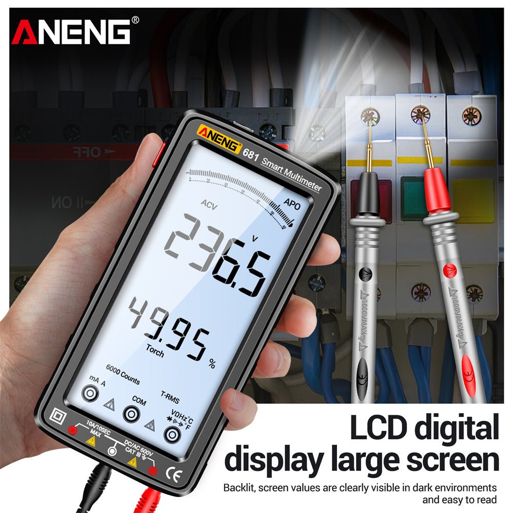 ANENG 681 Rechargable Digital Professional Multimeter NCV Tester AC/DC Voltage Meter - ANENG TOOLS
