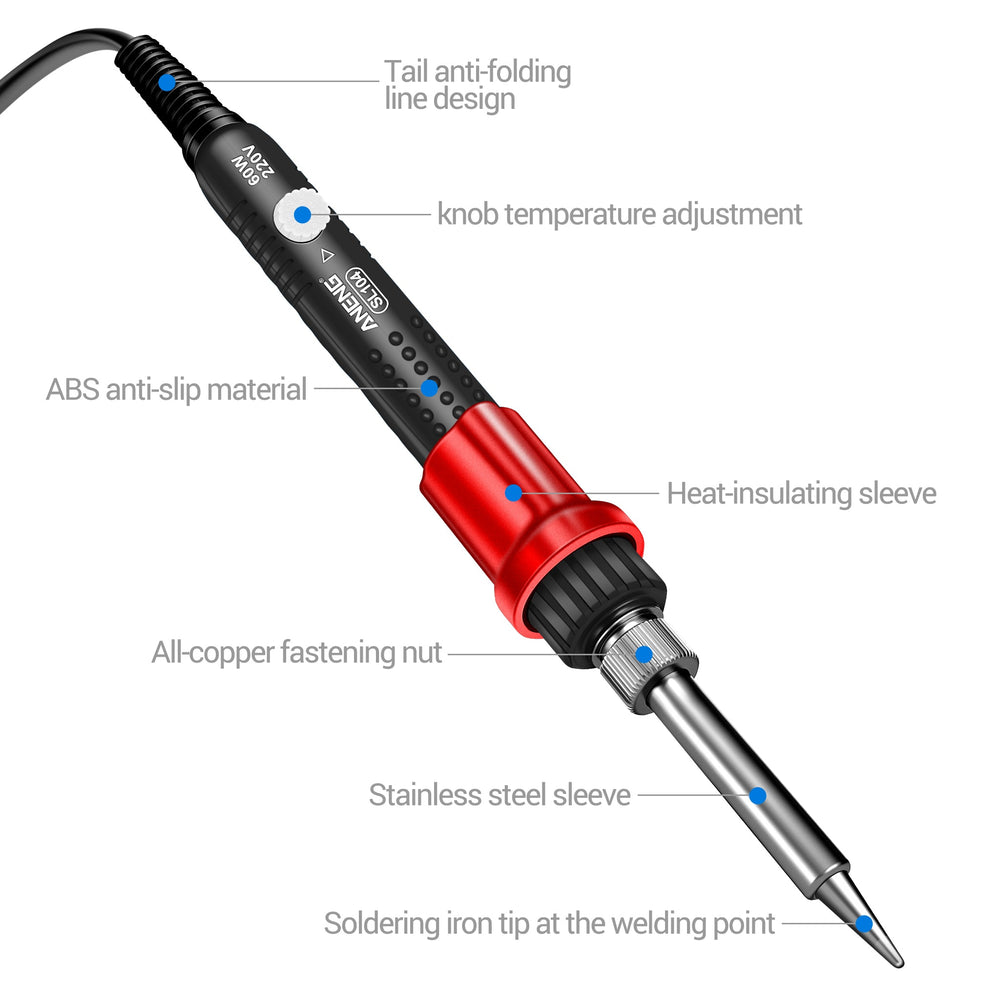 ANENG SL104 Electric Soldering Irons Adjustable Temperature Welding Solder Rework Station Heat Pencil Tip Repair Tools 110V - ANENG