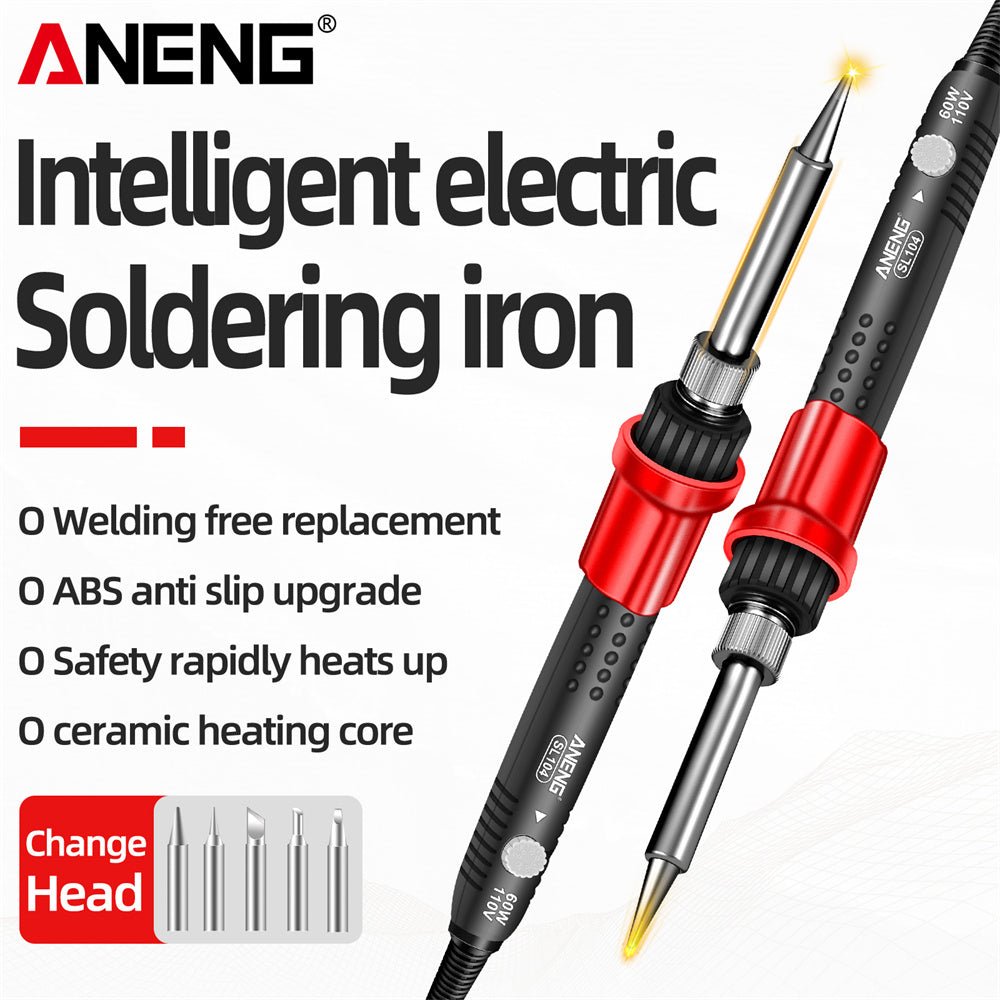 ANENG SL104 Electric Soldering Irons Adjustable Temperature Welding Solder Rework Station Heat Pencil Tip Repair Tools 110V - ANENG
