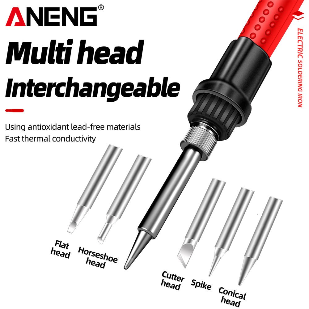 ANENG SL104 Electric Soldering Irons Adjustable Temperature Welding Solder Rework Station Heat Pencil Tip Repair Tools 110V - ANENG TOOLS