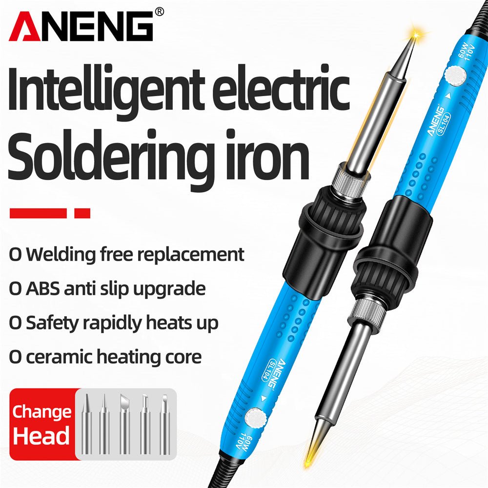 ANENG SL104 Electric Soldering Irons Adjustable Temperature Welding Solder Rework Station Heat Pencil Tip Repair Tools 110V - ANENG