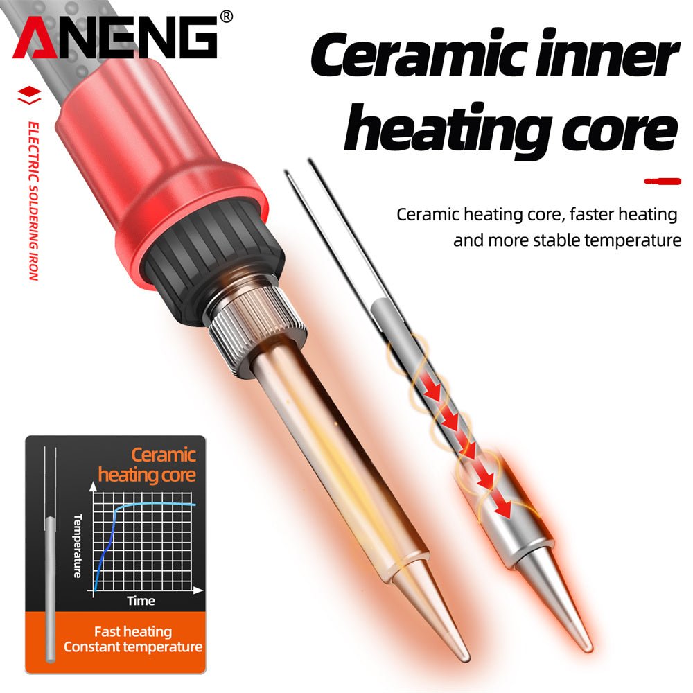 ANENG SL104 Electric Soldering Irons Adjustable Temperature Welding Solder Rework Station Heat Pencil Tip Repair Tools 110V - ANENG