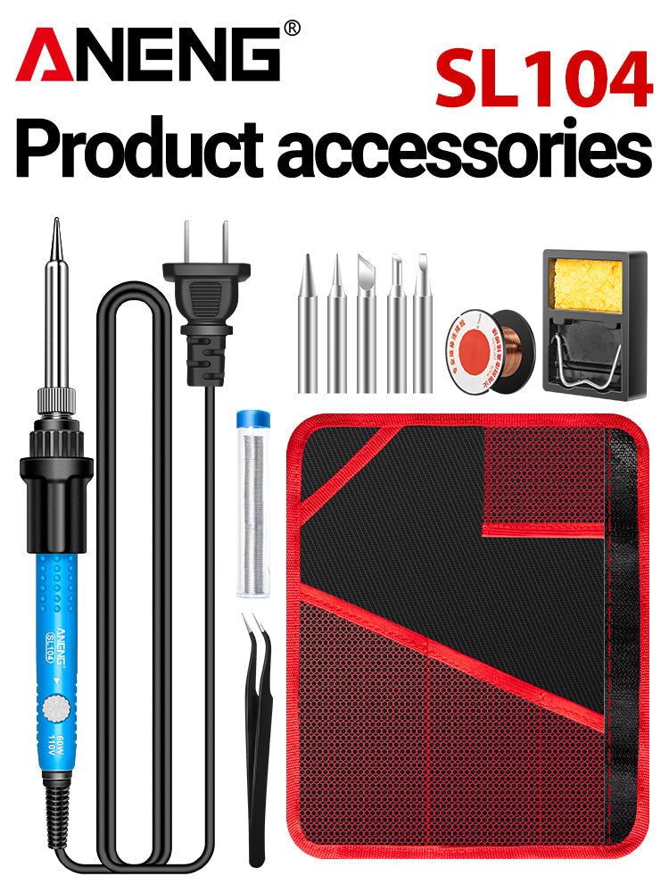 ANENG SL104 Electric Soldering Irons Adjustable Temperature Welding Solder Rework Station Heat Pencil Tip Repair Tools 110V - ANENG TOOLS