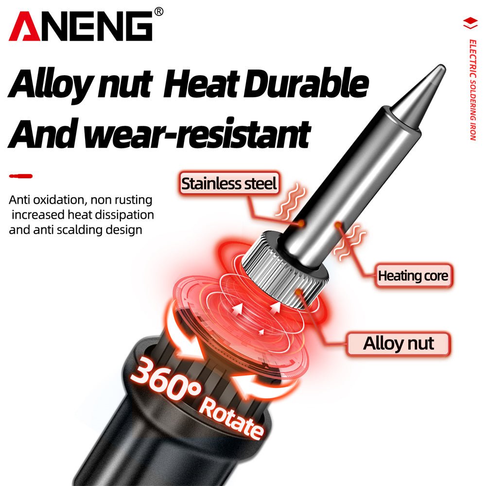 ANENG SL104 Electric Soldering Irons Adjustable Temperature Welding Solder Rework Station Heat Pencil Tip Repair Tools 110V - ANENG TOOLS