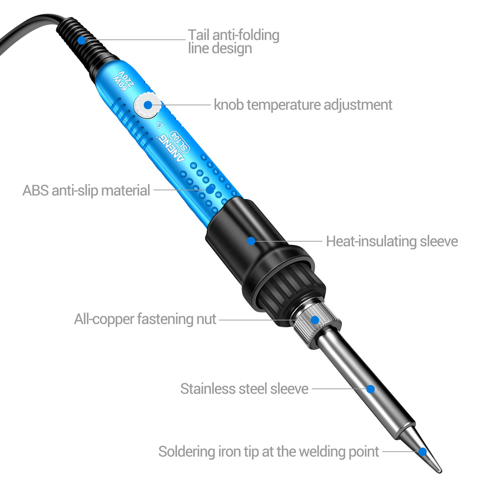 ANENG SL104 Electric Soldering Irons Adjustable Temperature Welding Solder Rework Station Heat Pencil Tip Repair Tools 110V - ANENG