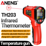 ANENG TH203 Smart Industrial Infrared Thermometer - 50~600℃ Temperature Gun VA Reverse Color Screen Tester Meter Pyrometer Tools - ANENG TOOLS
